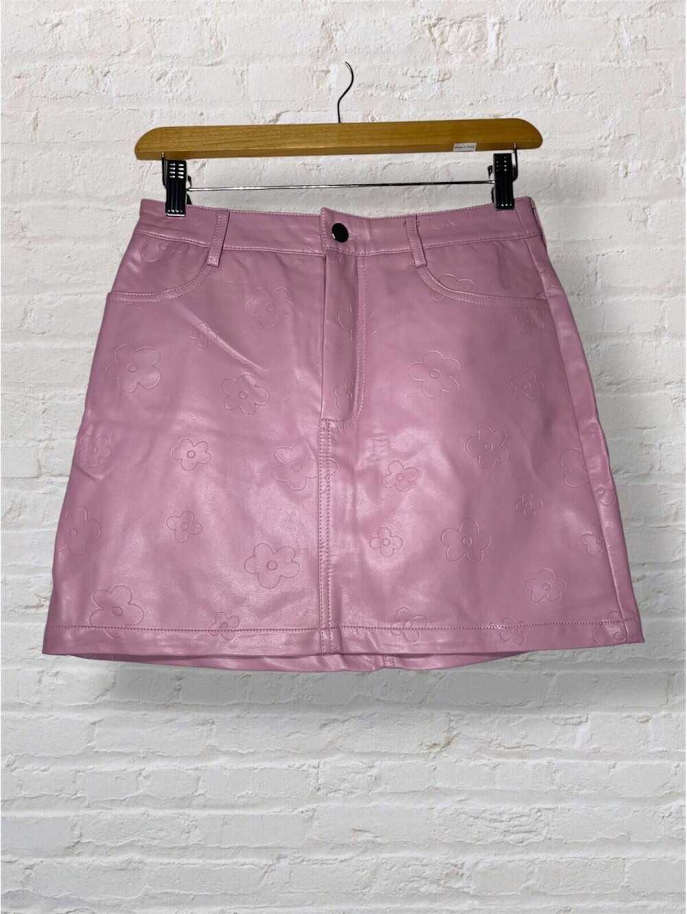 Le Lis Pink Flower Festival Mini Skirt Y2K Barbiecore Preppy